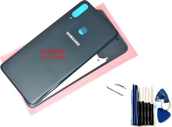 Tkgz Samsung Galaxy A20S KASA Arka Pil Batarya Kapağı (TAMİR SETİ) YEŞİL - Image 1