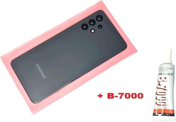 Tkgz Samsung Galaxy A32 A325 Arka Pil Batarya Kapağı (FULL Kamera Lensli+B-7000) SİYAH - Image 1