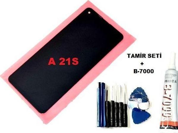 Tkgz Samsung Galaxy A21S (A217F) Lcd Ekran Dokunmatik ORJİNAL (B-7000+Tamir Seti) - Image 1