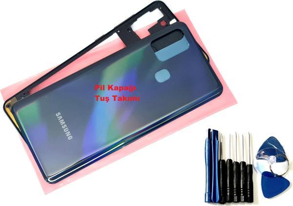 Tkgz Samsung Galaxy A21S FULL ORJ KASA Arka Pil Batarya Kapağı (TAMİR SETİ) SİYAH - Image 1