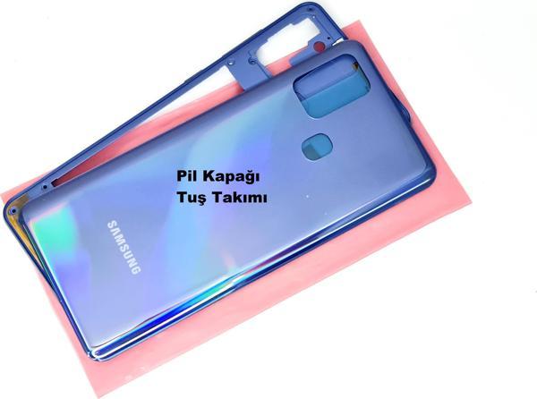 Tkgz Samsung Galaxy A21S KASA Arka Pil Batarya Kapağı MAVİ - Image 1