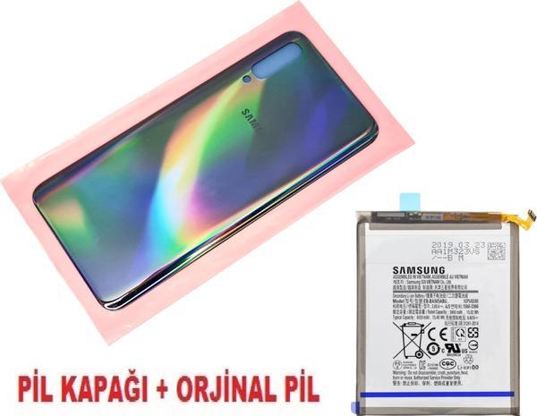 Tkgz Samsung Galaxy A50 A505 Arka Pil Batarya Kapağı + PİL SİYAH - Image 1