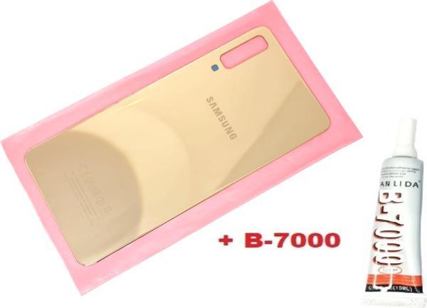 Tkgz Samsung Galaxy A7 A750 Arka Pil Batarya Kapağı (CAM+B-7000) GOLD - Image 1