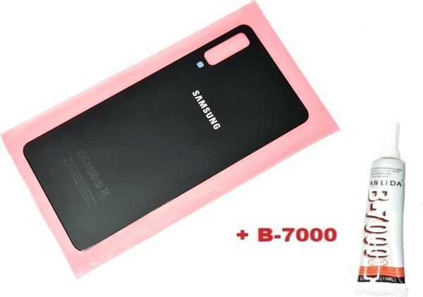 Tkgz Samsung Galaxy A7 A750 Arka Pil Batarya Kapağı (CAM+B-7000) SİYAH - Image 1
