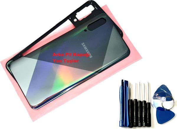 Tkgz Samsung Galaxy A50S (A507) FULL ORJ KASA Arka Pil Batarya Kapağı (TAMİR SETİ) SİYAH - Image 1