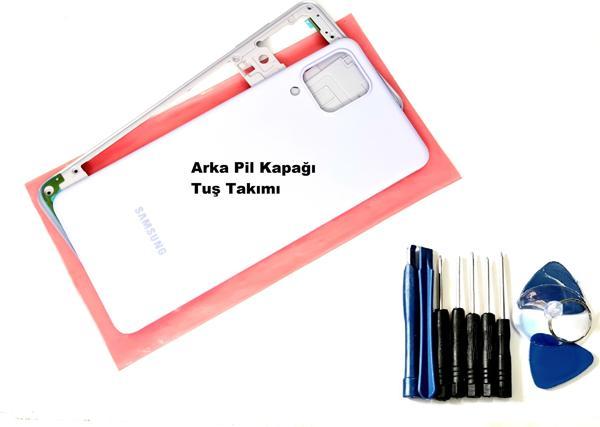 Tkgz Samsung Galaxy A22 A225 4G FULL ORJ KASA Aka Pil Batarya Kapağı (TAMİR SETİ) MAVİ - Image 1