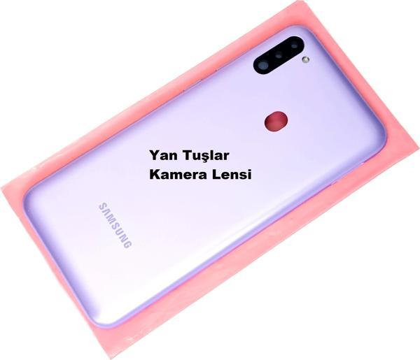 Tkgz Samsung Galaxy M11 KASA Arka Pil Batarya Kapağı Mor - Image 1