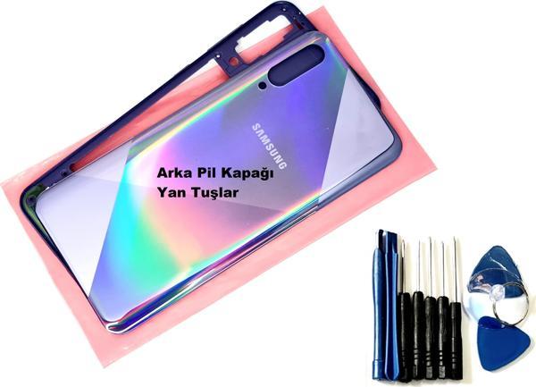 Tkgz Samsung Galaxy A50S A507 KASA Arka Pil Batarya Kapağı (TAMİR SETİ) MAVİ - Image 1