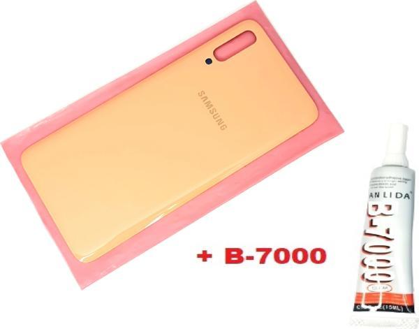 Tkgz Samsung Galaxy A70 A705 Arka Pil Batarya Kapağı (B-7000) TURUNCU - Image 1