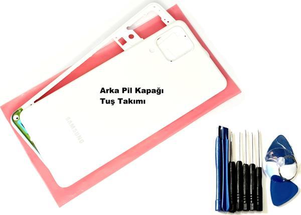 Tkgz Samsung Galaxy A22 A225 4G KASA Aka Pil Batarya Kapağı (TAMİR SETİ) BEYAZ - Image 1