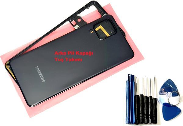 Tkgz Samsung Galaxy A22 A225 4G KASA Aka Pil Batarya Kapağı (TAMİR SETİ) SİYAH - Image 1
