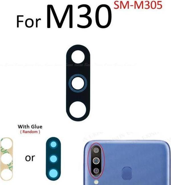 Tkgz Samsung Galaxy M30 Arka Kamera Camı Lens Yapışkanlı - Image 1
