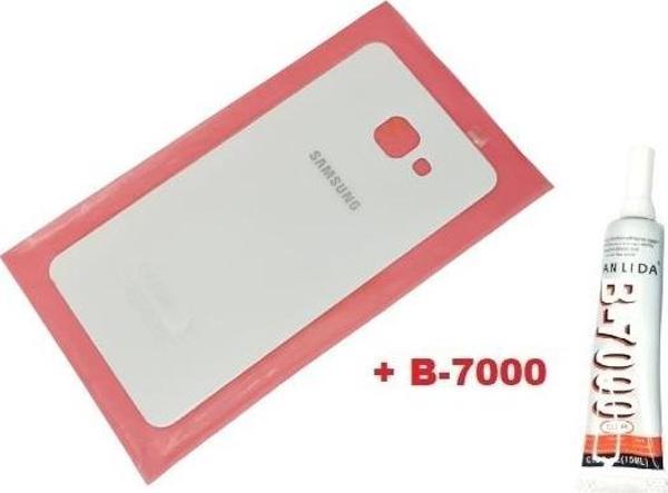 Tkgz Samsung Galaxy A3 2016 (A310) Arka Pil Batarya Kapağı (CAM+B-7000) BEYAZ - Image 1