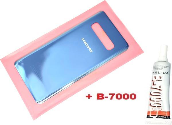 Tkgz Samsung Galaxy S10 Arka Pil Batarya Kapağı (CAM+B-7000) MAVİ - Image 1