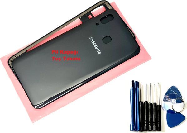 Tkgz Samsung Galaxy A30 (A305) FULL ORJ KASA Kasa Arka Pil Batarya Kapağı (TAMİR SETİ) SİYAH - Image 1
