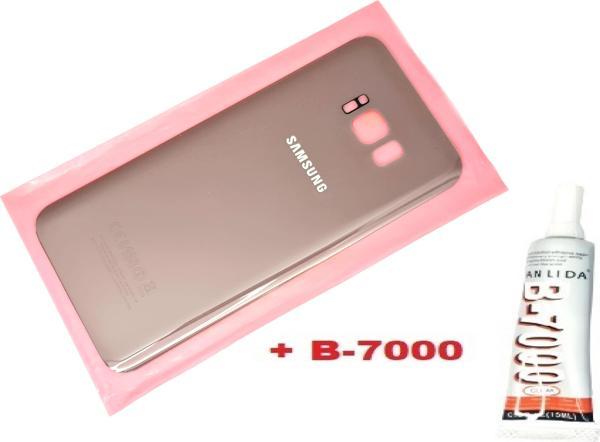 Tkgz Samsung Galaxy S8 PLUS Arka Pil Batarya Kapağı (CAM+B-7000) ROSE GOLD - Image 1