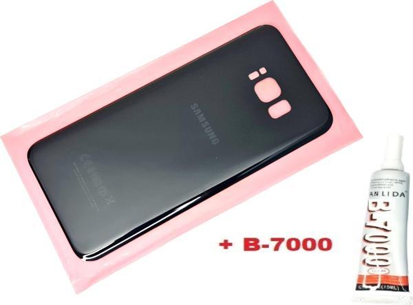 Tkgz Samsung Galaxy S8 PLUS Arka Pil Batarya Kapağı (CAM+B-7000) SİYAH - Image 1
