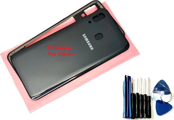 Tkgz Samsung Galaxy A30 A 305 Full KASA Arka Pil Batarya Kapağı (TAMİR SETİ) SİYAH - Image 1