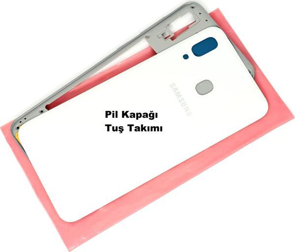 Tkgz Samsung Galaxy A30 A 305 Full Kasa Arka Pil Batarya Kapağı Beyaz - Image 1