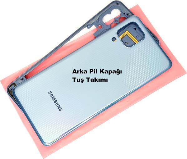 Tkgz Samsung Galaxy M32 KASA Arka Pil Batarya Kapağı Mavi - Image 1