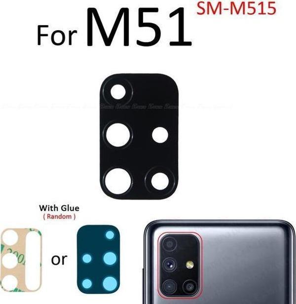 Tkgz Samsung Galaxy M51 Arka Kamera Camı Lens Yapışkanlı - Image 1