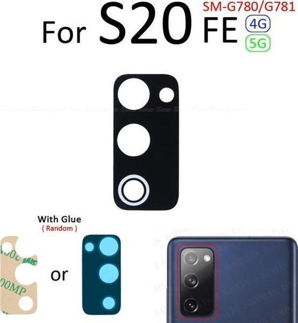 Tkgz Samsung Galaxy S20 FE Arka Kamera Camı Lens Yapışkanlı - Image 1