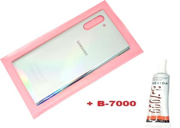 Tkgz Samsung Galaxy NOTE 10 Arka Pil Batarya Kapağı (CAM+B-7000) GRİ - Image 1