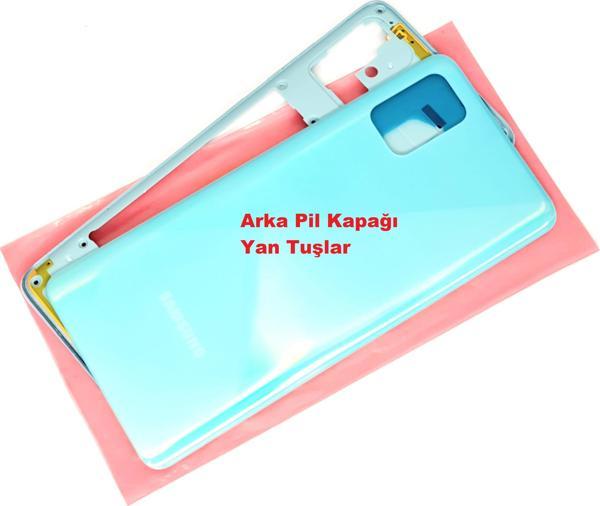 Tkgz Samsung Galaxy A51 (SM-A515) KASA Arka Pil Batarya Kapağı MAVİ - Image 1