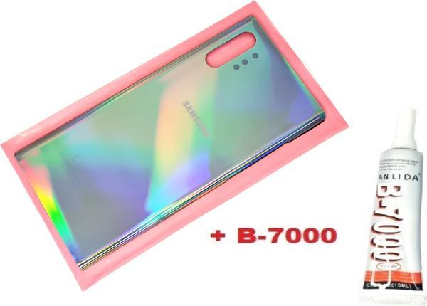 Tkgz Samsung Galaxy NOTE 10 PLUS Arka Pil Batarya Kapağı (CAM+B-7000) GRİ - Image 1