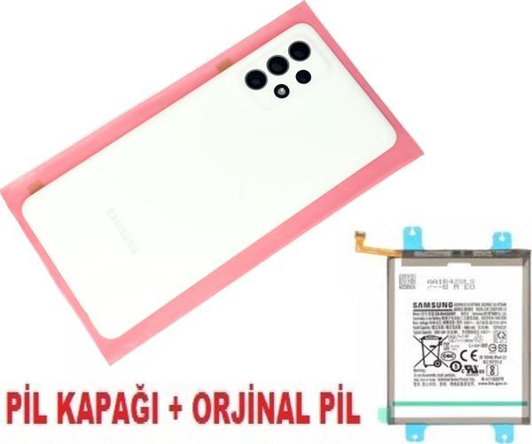 Tkgz Samsung Galaxy A72 A725 Arka Pil Batarya Kapağı + PİL (Kamera Lensli) BEYAZ - Image 1