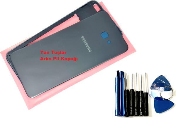 Tkgz Samsung Galaxy J4 Plus FULL ORJ KASA Arka Pil Batarya Kapağı (TAMİR SETİ) SİYAH - Image 1