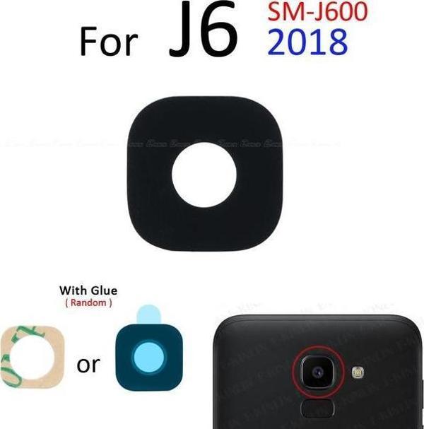 Tkgz Samsung Galaxy J6 J600 Arka Kamera Camı Lens Yapışkanlı - Image 1