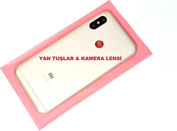 Tkgz Xiaomi Mi A2 Lite Kasa Arka Pil Batarya Kapağı (Yan Tuşlar) GOLD - Image 1