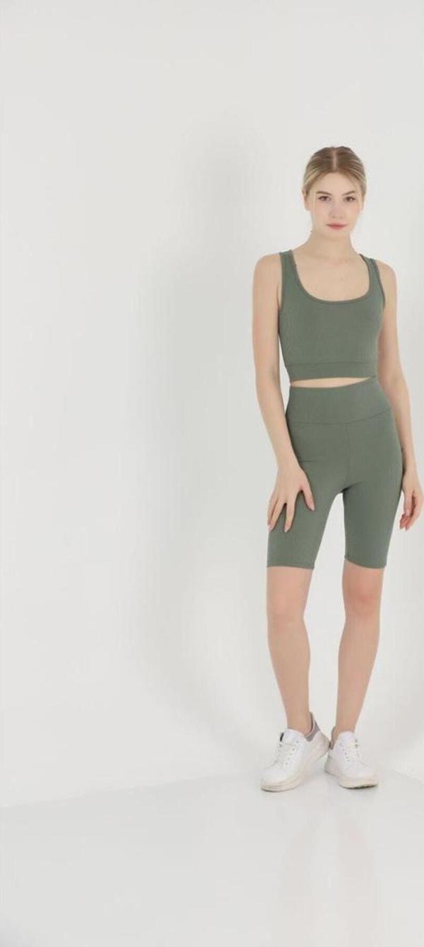 Kallima Haki Toparlayıcı Esnek Fitilli Spor Bra - Biker Tayt Takım - Image 1