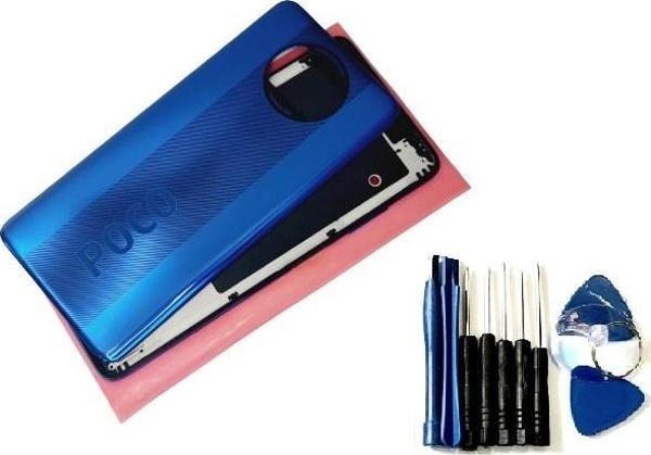 Tkgz Xiaomi Poco X3 / Poco X3 Nfc FULL ORJ KASA Arka Pil Kapağı (TAMİR SETİ) MAVİ - Image 1