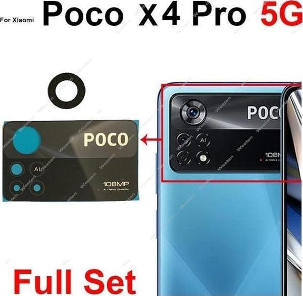 Tkgz Xiaomi POCOPHONE X4 PRO Arka Kamera Camı Lens Yapışkanlı - Image 1