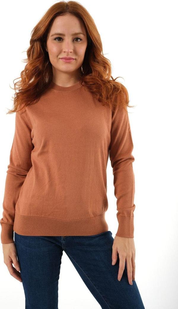 Trist Star Kıremıt %100 Organik Pamuk Bisiklet Yaka Triko Kazak Bluz - Image 1