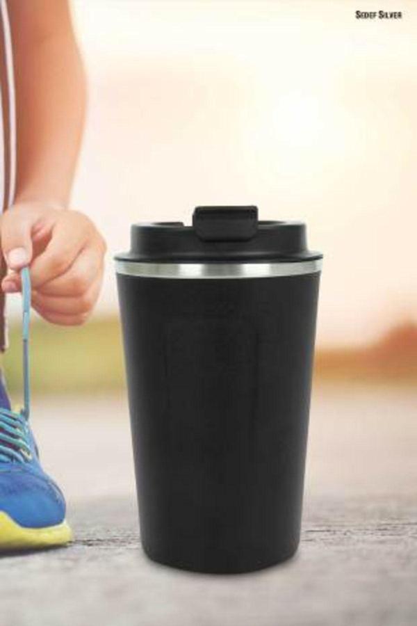 Sedef Silver Çift Katman 380 Ml Küçük Paslanmaz Çelik Sızdırmaz Araç İçi Bardak Termos Kupa Çay Termosu - Image 1