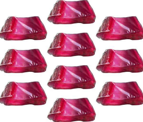 Plastik Şeffaf Pembe Sup Kaşık - Tatlı Dondurma Kaşığı - 12.5 Cm. - 50 Adetlik 10 Paket - Image 1