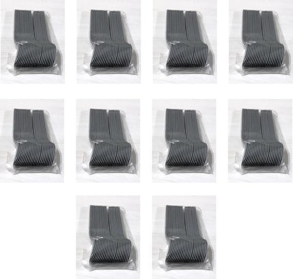 Plastik Gri Renkli Lüx Parti Doğum Günü Çatal - 18 Cm. - 25 Adetlik 10 Paket - Image 1
