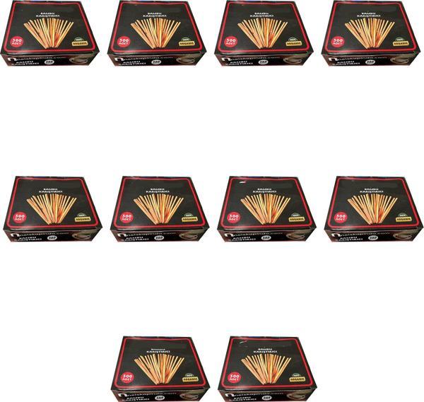 Tahta Ahşap Bambu Çay Kahve Karıştırıcı Çubuk Kaşık - 11 Cm. - 500 Adetlik 10 Paket - Image 1