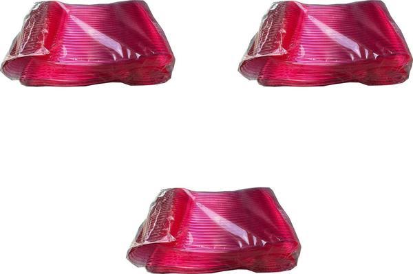 Plastik Şeffaf Pembe Sup Kaşık - Tatlı Dondurma Kaşığı - 12.5 Cm. - 50 Adetlik 3 Paket - Image 1
