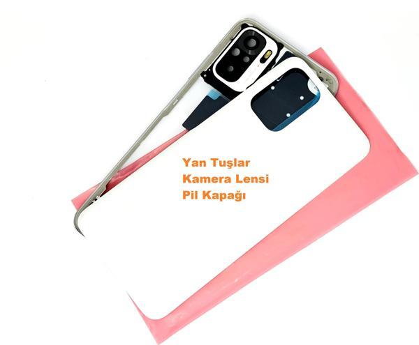 Tkgz Xiaomi Redmi Note 10 (4G) kasa Arka Pil Batarya Kapağı BEYAZ - Image 1