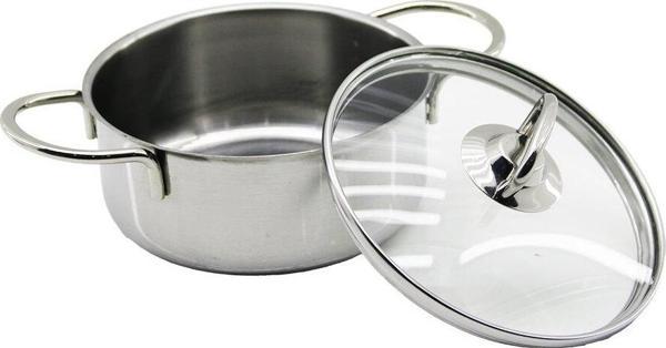 14CM   CAM KAPAK   MİNİ  ÇELİK TENCERE (5060) - Image 1
