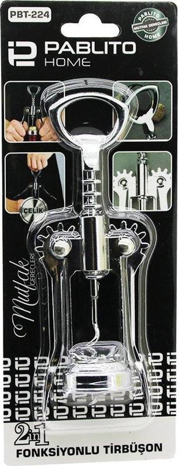 2İN1  METAL ÇELİK  TİRBUŞON - KAPAK  AÇACAK (5060) - Image 1