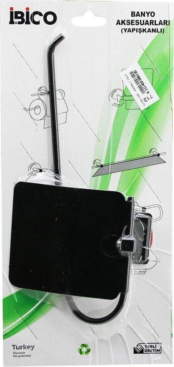 SİYAH   KAPAKLI SOLO  METAL  KAĞIT HAVLULUK   YAPIŞKANLI MONTAJ BNY-712 (5060) - Image 1