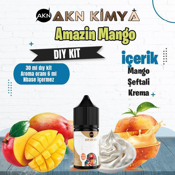 Amazin Mango Dıy Kit Mango Şeftali Gıda Aroması %20 Oranda Aroma İçerir (Hazır Değildir ) - Image 1