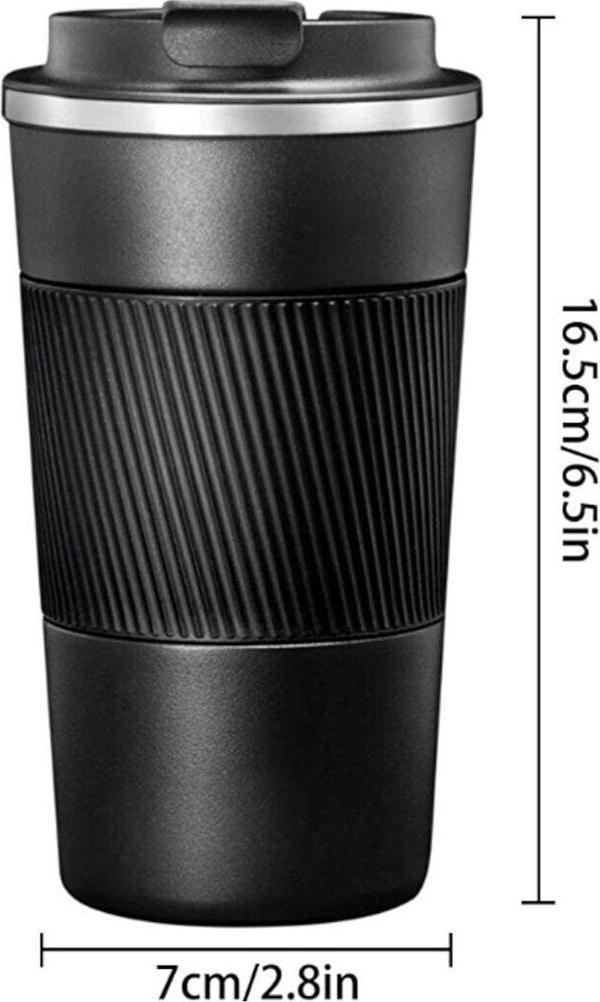 Sedef Silver Kartal Logolu Desenli 304 Paslanmaz Çelik Küçük Çay Kahve Bardak Termos - Image 1