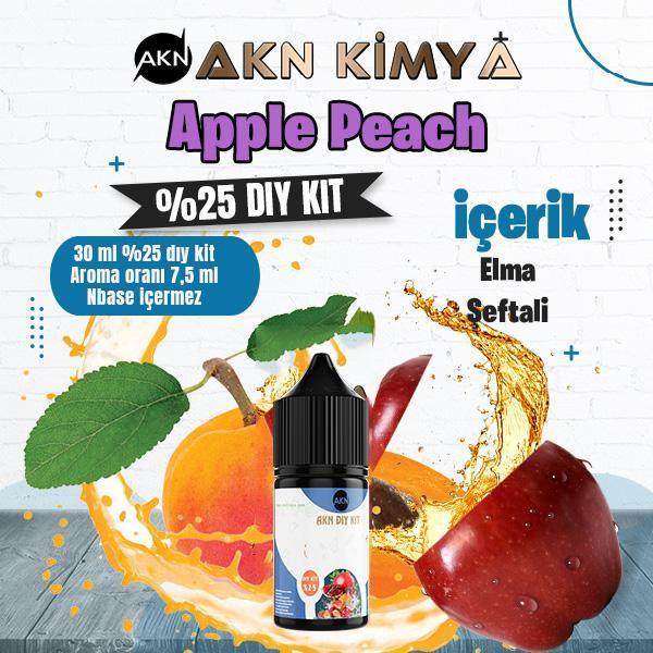 Apple Peach Yoğun Dıy Kit Elma Şeftali Gıda Aroması %25 Oranda Aroma İçerir (Hazır Değildir ) - Image 1