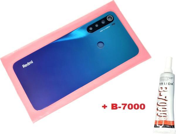 Tkgz Xiaomi Redmi Note 8 Arka Kapak Batarya Kapağı (LENSLİ CAM) (B-7000) MAVİ - Image 1